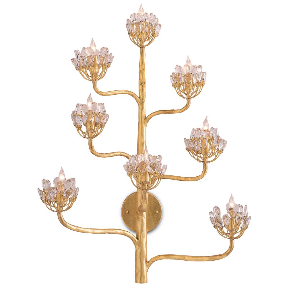 Currey And Company Agave Americana Gold Wall Sconce