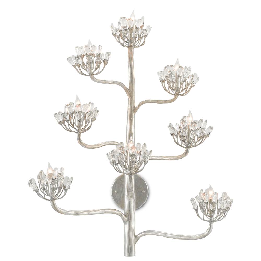 Currey And Company Agave Americana Silver Wall Sconce