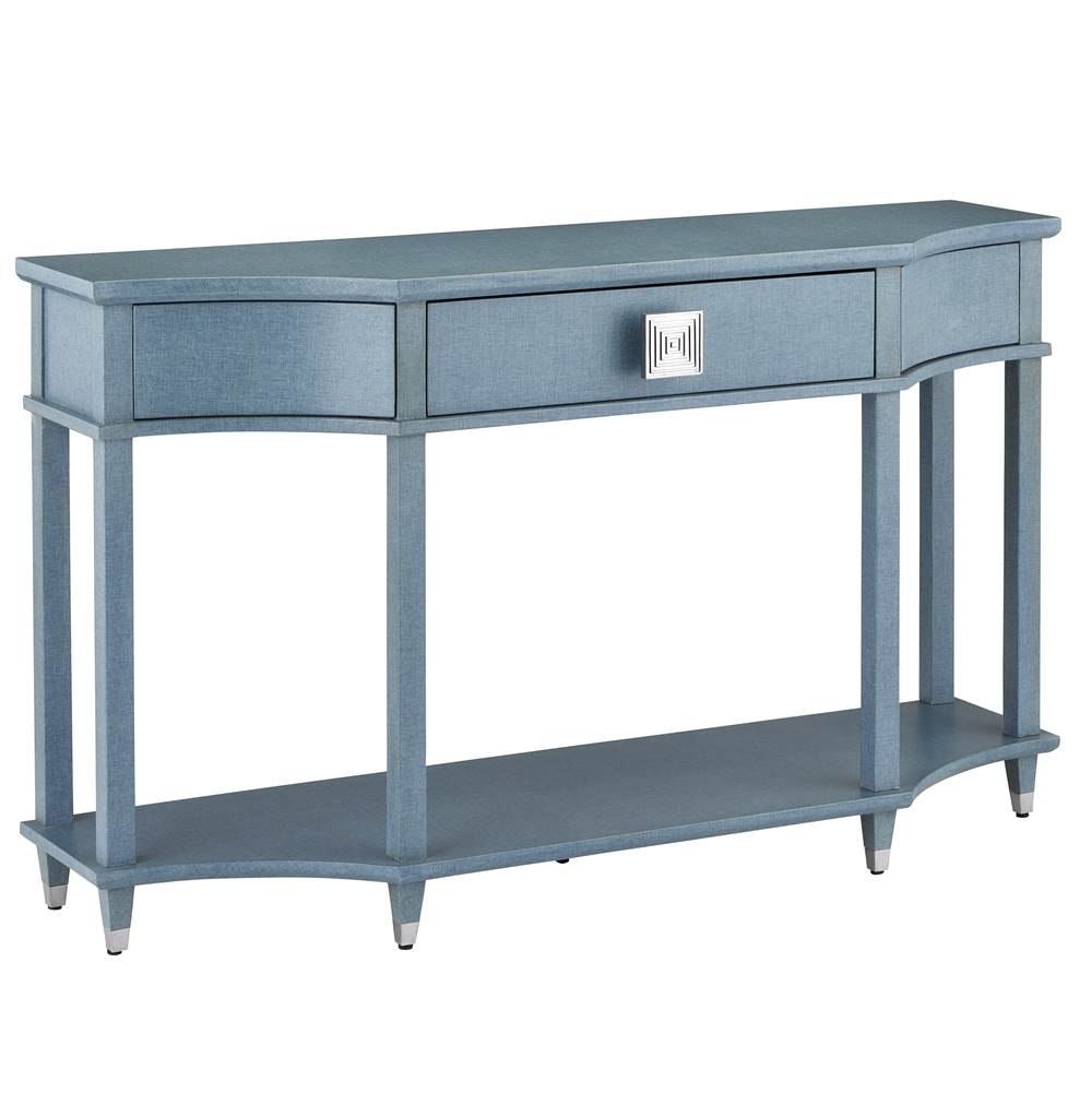 Currey And Company Maya Blue Console Table