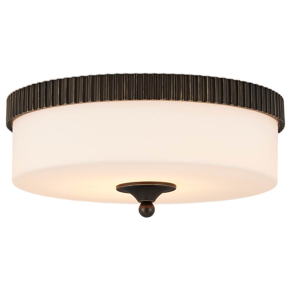 Currey And Company Bryce Bronze Flush Mount
