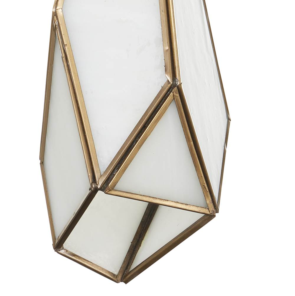 Currey And Company Glace White Rectangular 7-Light Multi-Drop Pendant