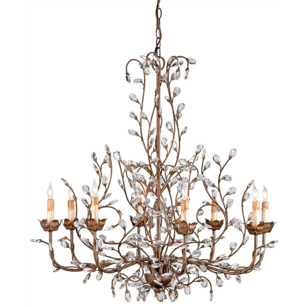 Currey And Company Crystal Bud Cupertino Large Chandelier