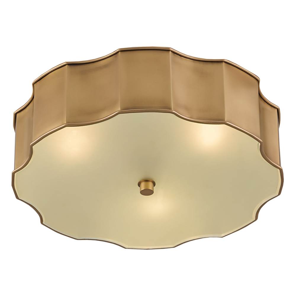 Currey And Company Wexford Brass Flush Mount