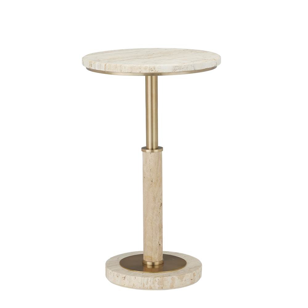 Currey And Company Miles Travertine Accent Table