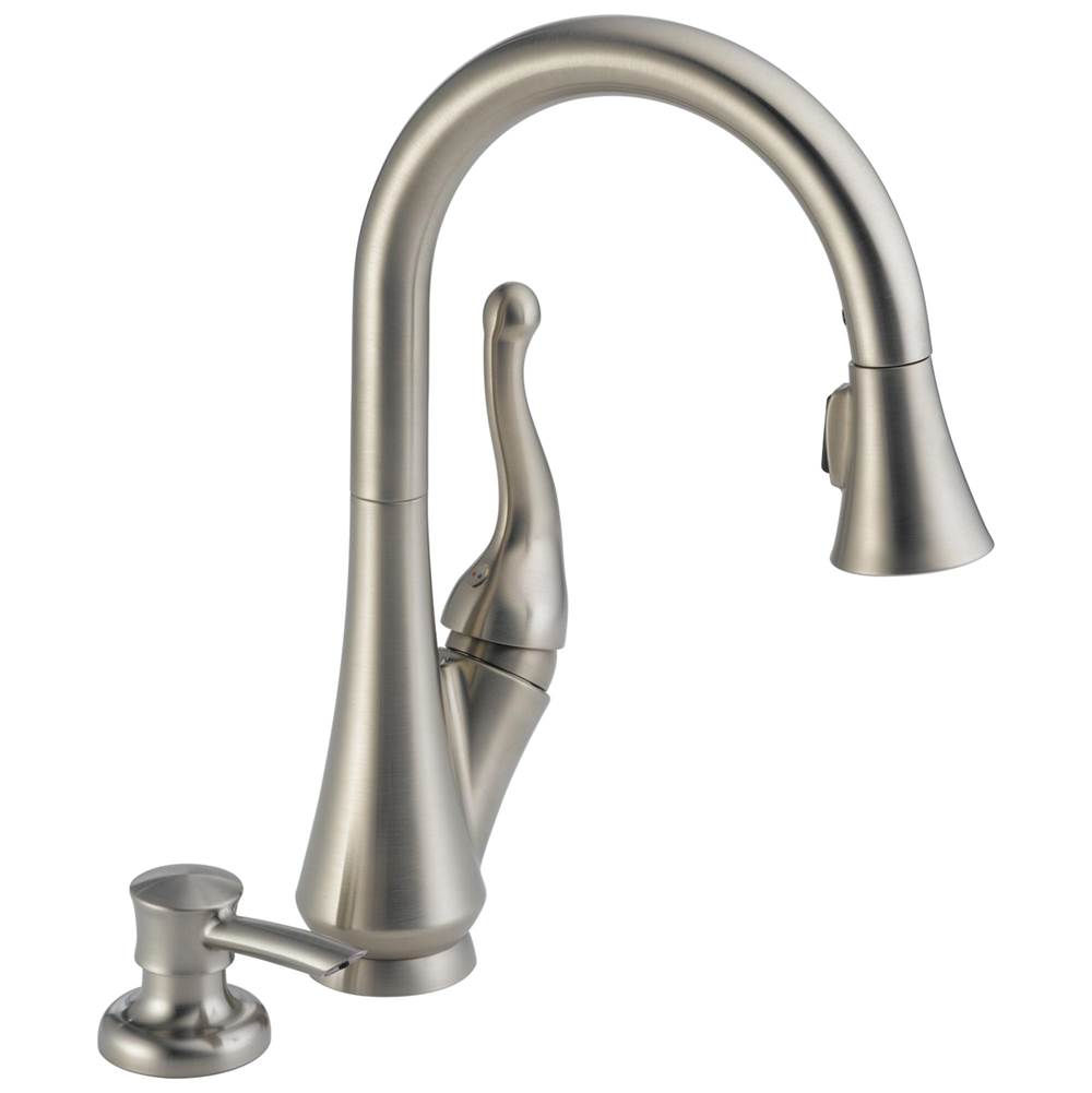 Delta Faucet Talbott™ Single Handle Pull-Down Kitchen Faucet with Soap Dispenser