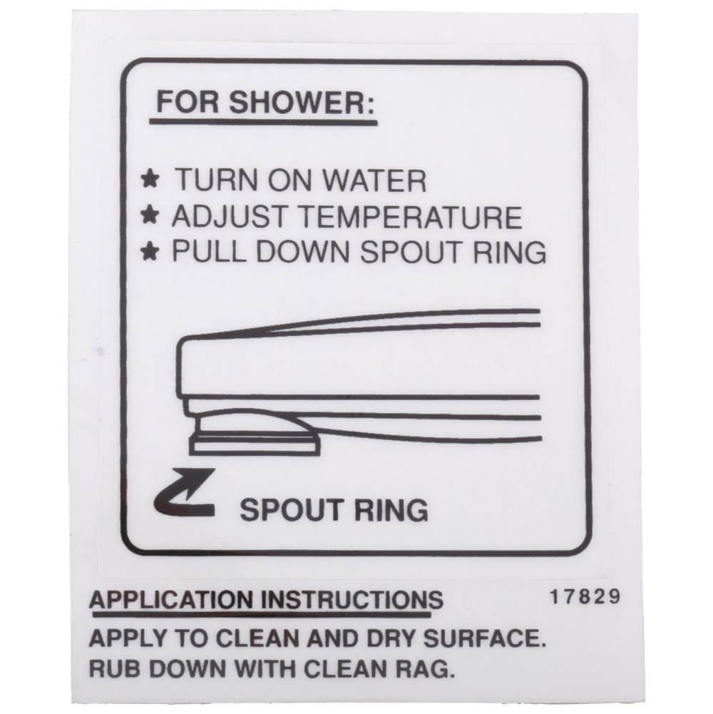 Delta Faucet Other Decal - Tub Spout - Pull-Down Diverter