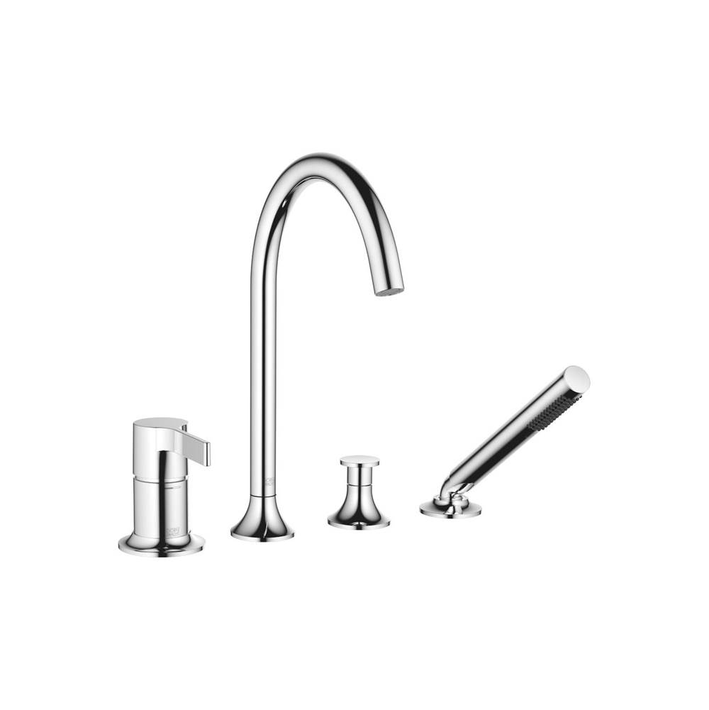 Dornbracht VAIA Deck-Mounted Tub Mixer, With Hand Shower Set For Deck-Mounted Tub Installation In Polished Chrome