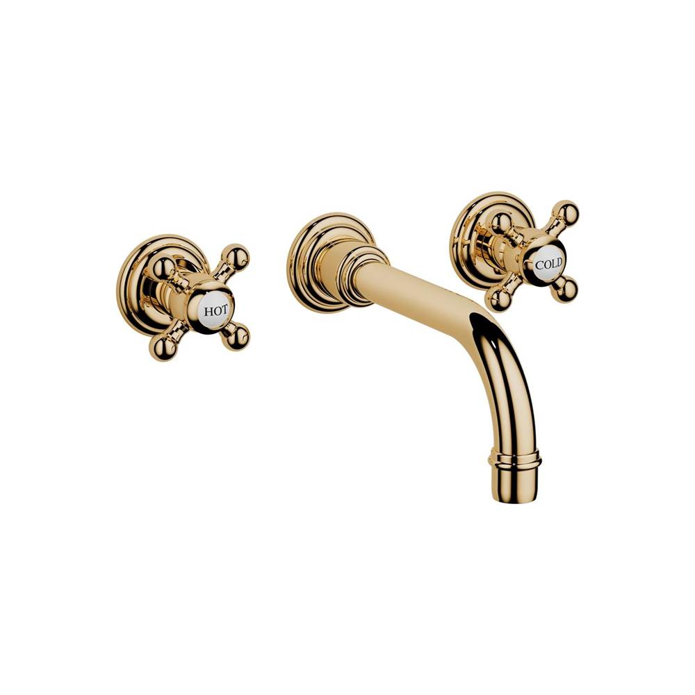 Dornbracht Madison Wall-Mounted Three-Hole Lavatory Mixer Without Drain In Durabrass