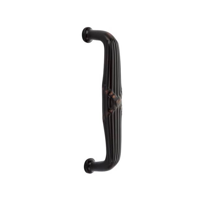 Emtek Back to Back 8'' Door Pull, Ribbon and Reed Style, US10B
