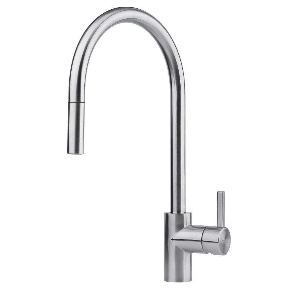 Franke Eos Neo 17-in Single Handle Pull-Down Kitchen Faucet in Stainless Steel, EOS-PD-304