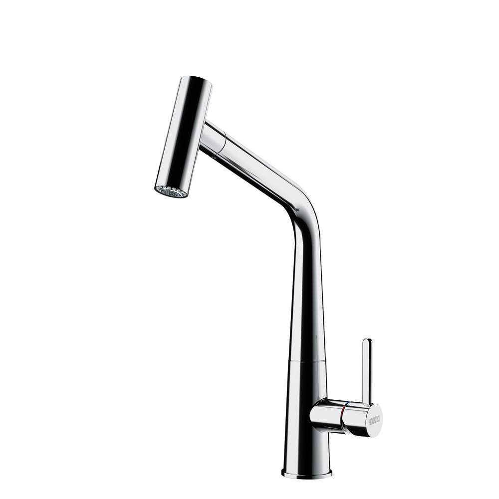 Franke Icon 14-in Single Handle Pull-Out Kitchen Faucet in Polished Chrome, ICN-PO-CHR