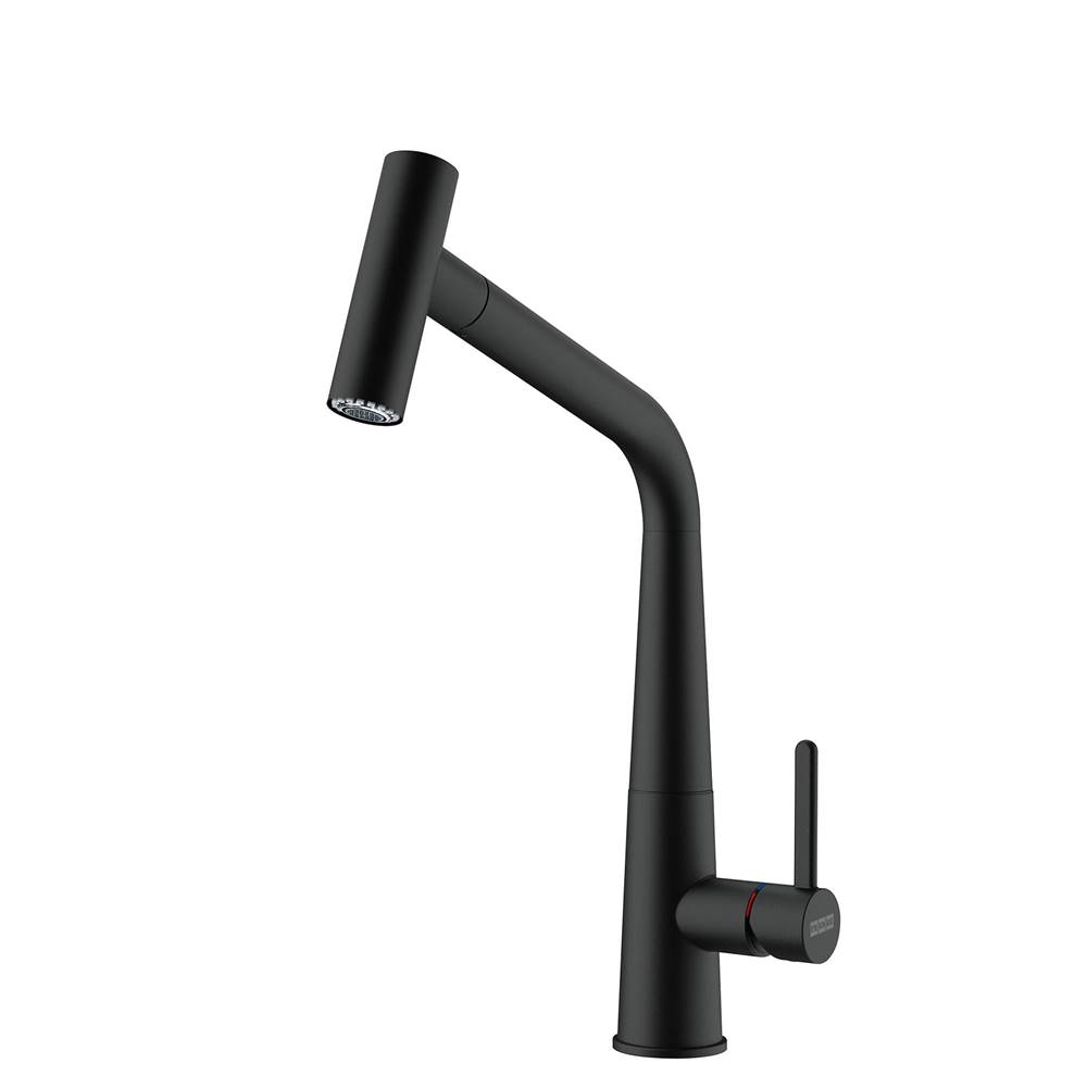 Franke Icon 14-in Single Handle Pull-Out Kitchen Faucet in Matte Black, ICN-PO-MBK