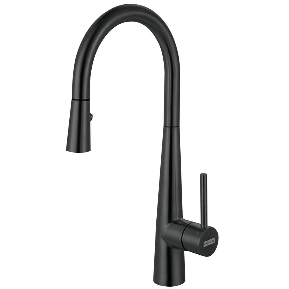 Franke Steel 16.7-in Single Handle Pull-Down Kitchen Faucet in Industrial Black, STL-PR-IBK