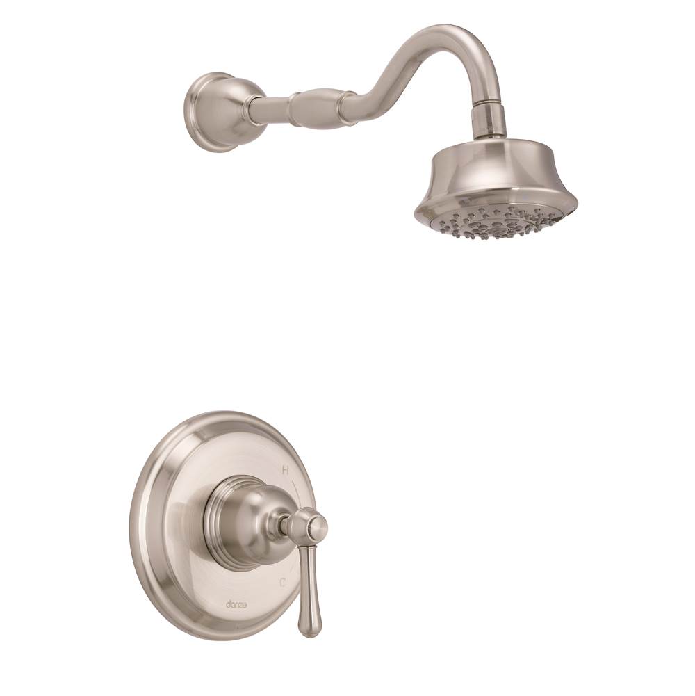 Gerber Plumbing Opulence 1H Shower Only Trim Kit & Treysta Cartridge w/ 5 Function Showerhead 2.0gpm Brushed Nickel