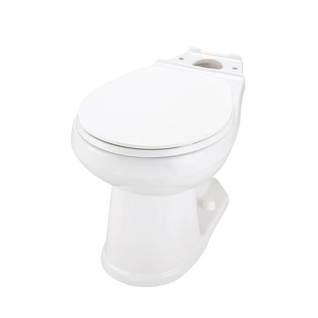 Gerber Plumbing Elite 1.28/1.6gpf Simple CT ADA RF Toilet Bowl White