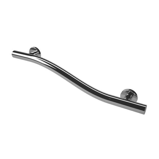 Health at Home Right Hand 18'' Wave Grab. Polished Stainless.