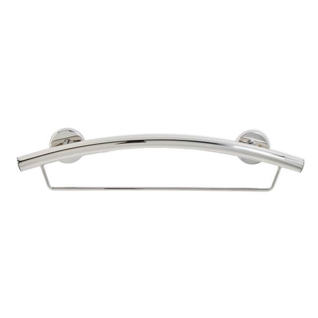 Health at Home 24'' Crescent/Towel Grab Bar. Polished Stainless.