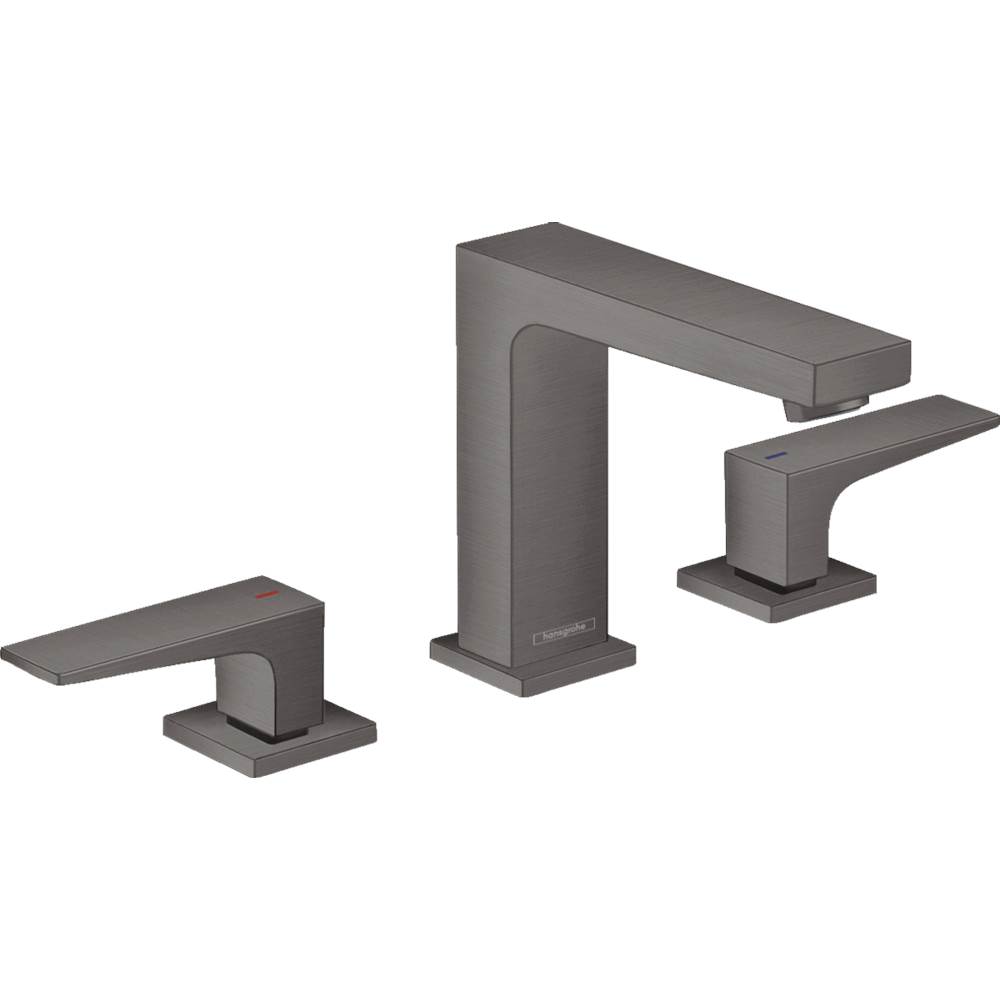 Hansgrohe Metropol Widespread Faucet 110 with Lever Handles and Pop-Up Drain, 1.2 GPM in Brushed Black Chrome