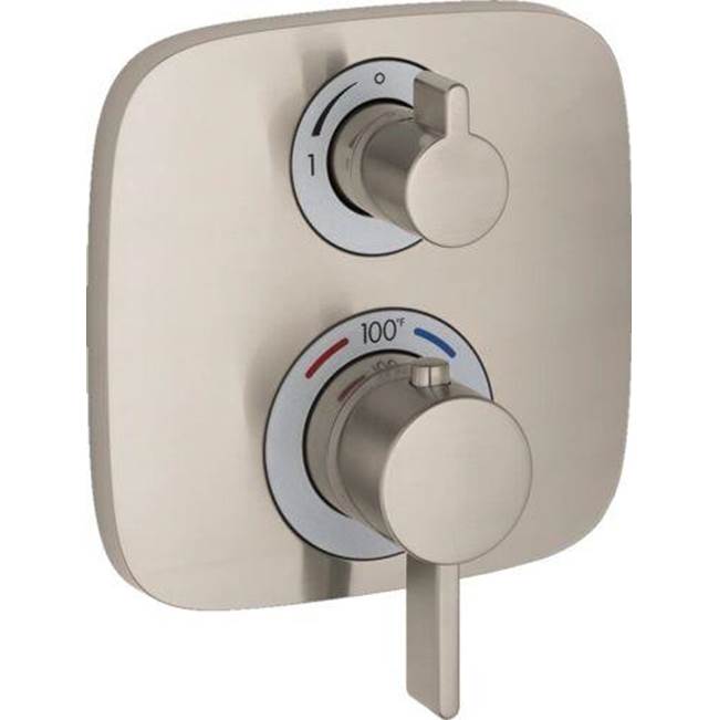 Hansgrohe Ecostat E Thermostatic Trim with Volume Control in Brushed Nickel