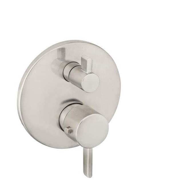 Hansgrohe Ecostat Thermostatic Trim S with Volume Control and Diverter in Brushed Nickel