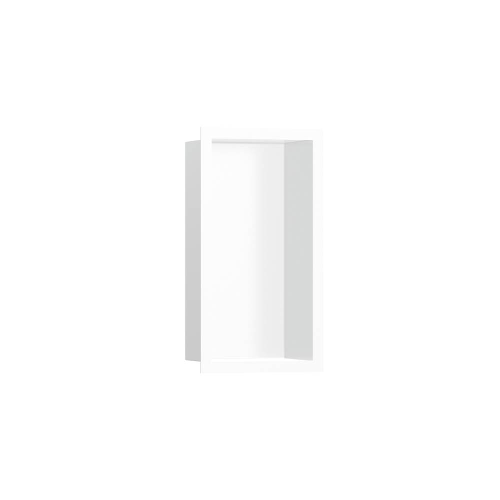 Hansgrohe XtraStoris Individual Wall Niche Matte White with Design Frame 12''x 6''x 4''  in Matte White