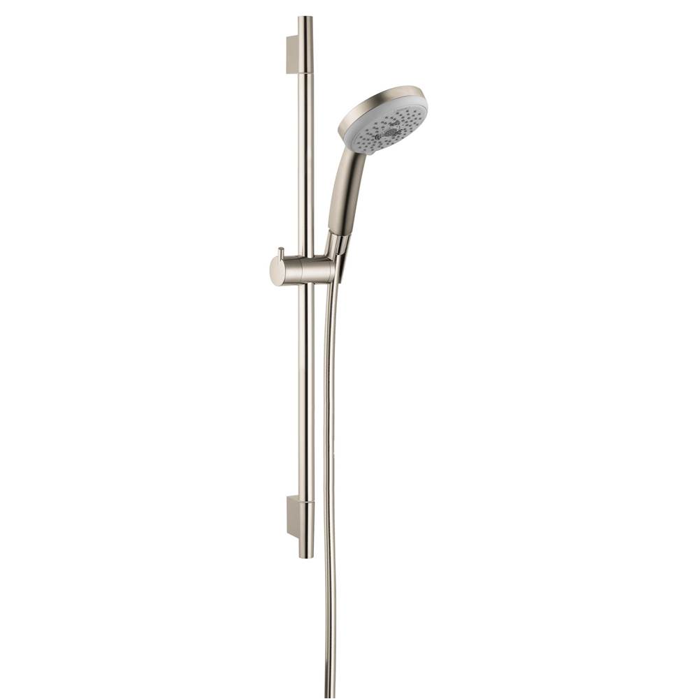 Hansgrohe Croma 100 Wallbar Set 3-Jet, 2.5 GPM in Brushed Nickel