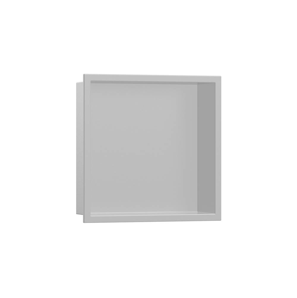 Hansgrohe XtraStoris Original Wall Niche with Integrated Frame 12''x 12''x 4''  in Concrete Grey