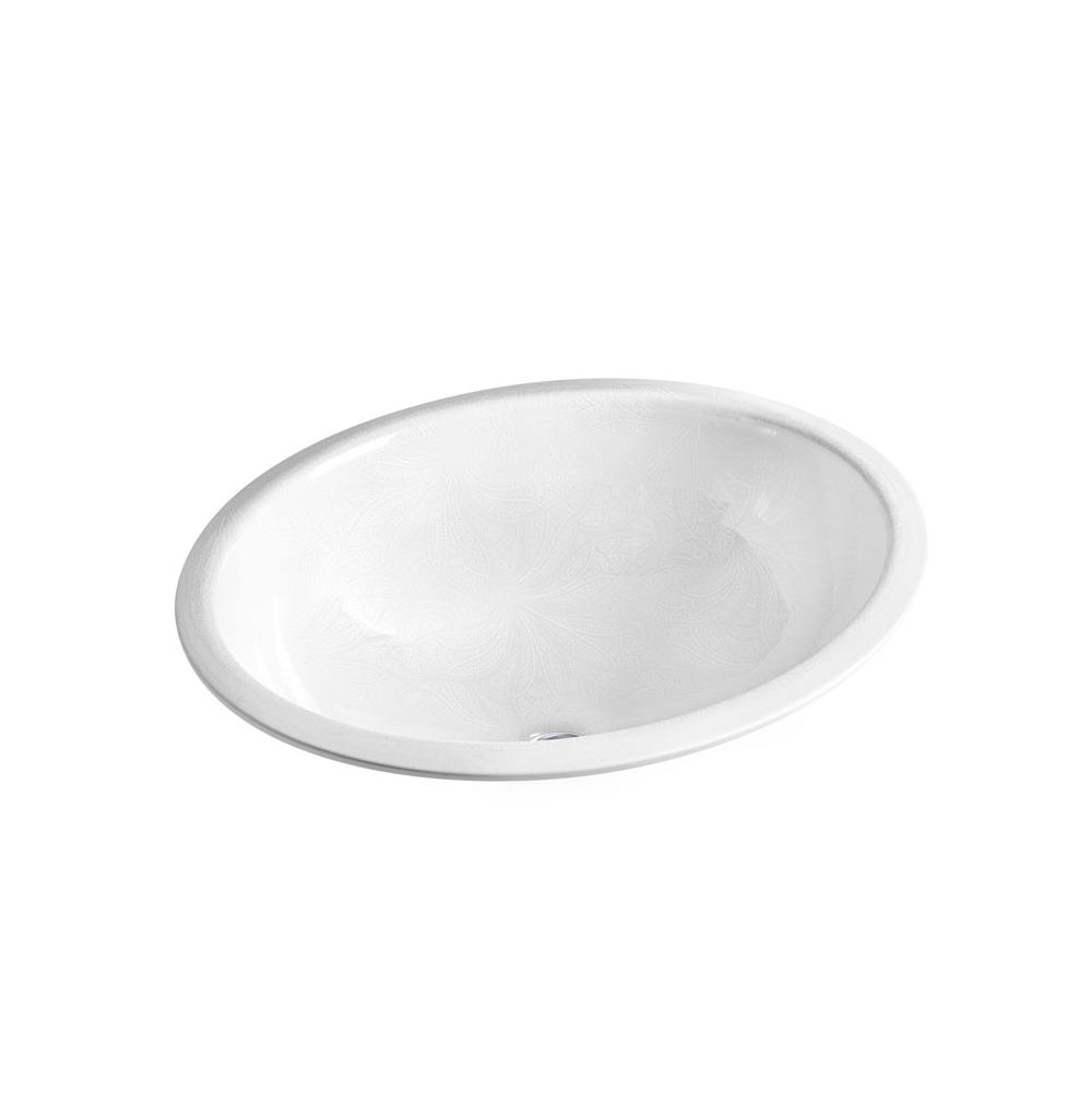 Kohler Sartorial™ Paisley Caxton® Oval Undermount bathroom sink