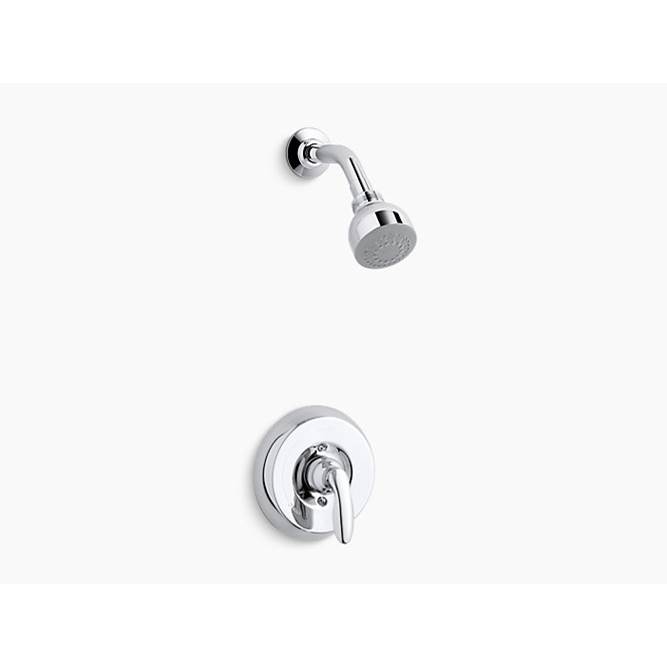 Kohler Coralais® Rite-Temp(R) shower valve trim with lever handle and 1.75 gpm showerhead