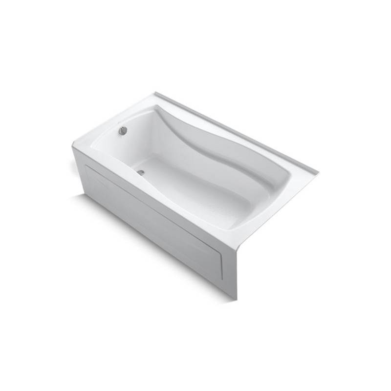 Kohler Mariposa® 66'' x 36'' alcove bath with Bask® heated surface, integral apron, and left-hand drain