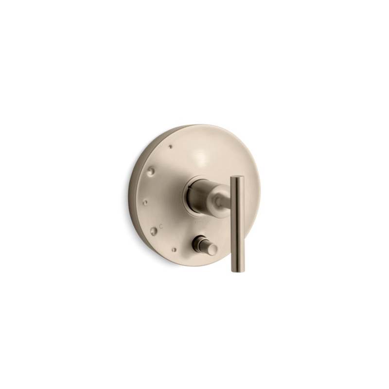 Kohler Purist® Rite-Temp® pressure-balancing valve trim with lever handles, valve not included