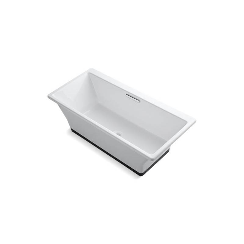 Kohler Rêve® 66-15/16'' x 31-1/2'' freestanding bath with Float installation and Brilliant Ash base without jet trim