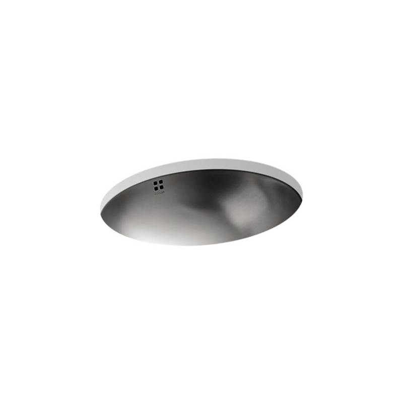 Kohler Bachata® Drop-in/undermount bathroom sink with luster finish and overflow