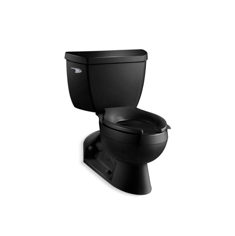 Kohler Barrington™ Two-piece elongated 1.0 gpf toilet with Pressure Lite® flushing technology and left-hand trip lever