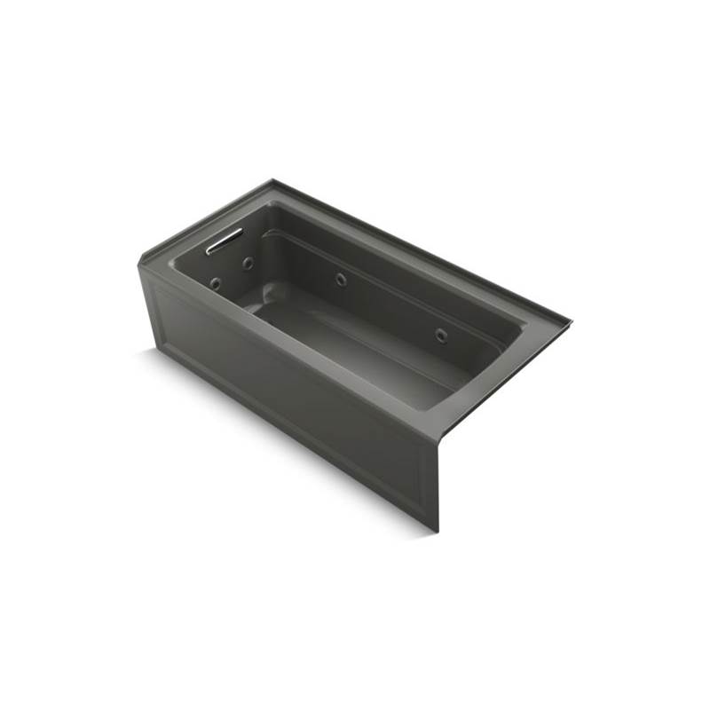 Kohler Archer® 66'' x 32'' integral apron whirlpool with integral flange and left-hand drain