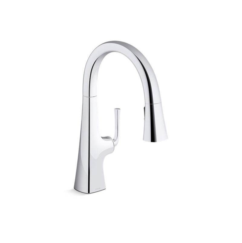 Kohler Graze® Pull down kitchen sink faucet with three function sprayhead