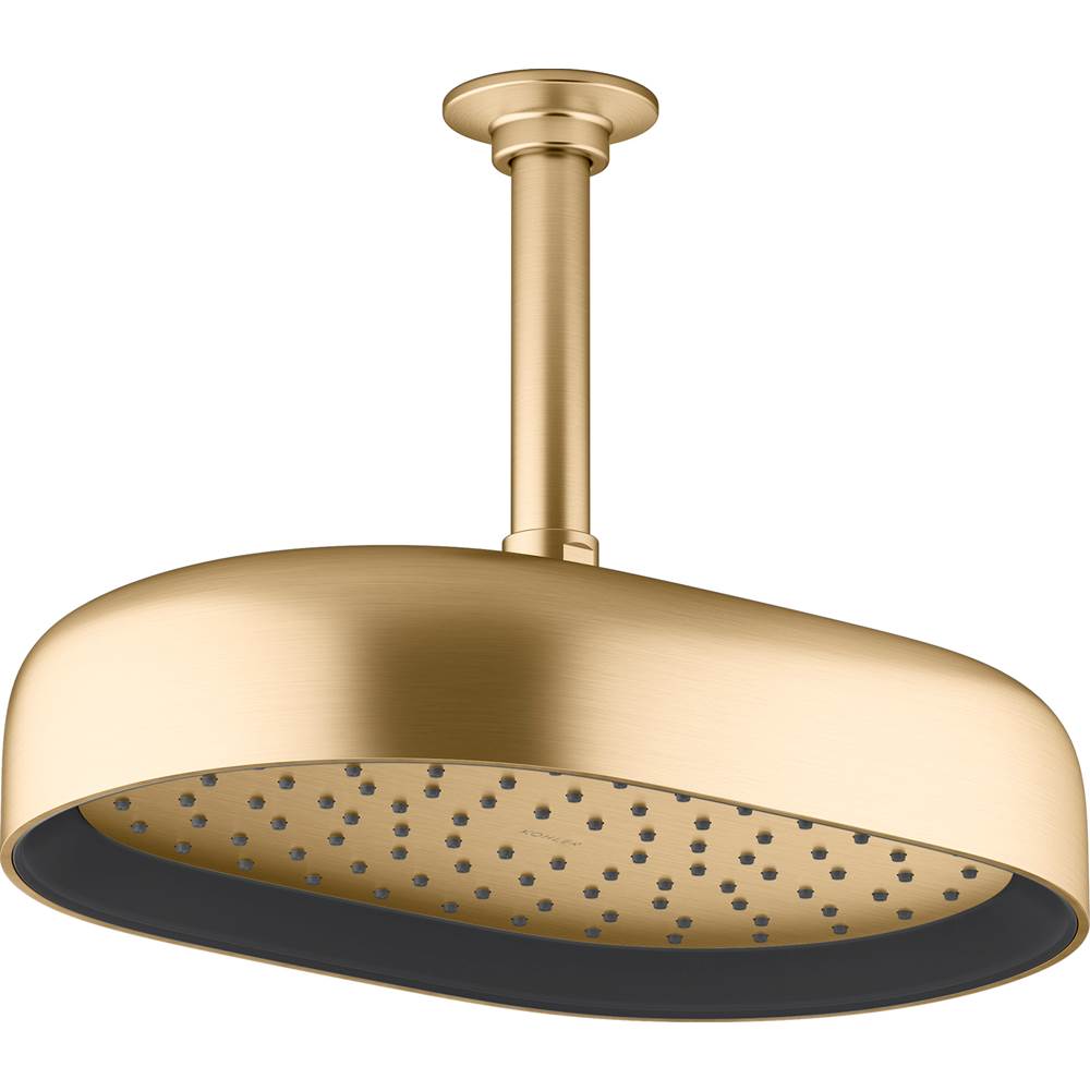 Kohler Statement Oval 10 in. 1.75 Gpm Rainhead With Katalyst Air-Induction Technology