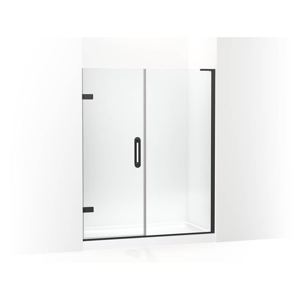Kohler Components™ Frameless pivot shower door, 71-3/4'' H x 58 - 58-3/4'' W, with 3/8'' thick Crystal Clear glass