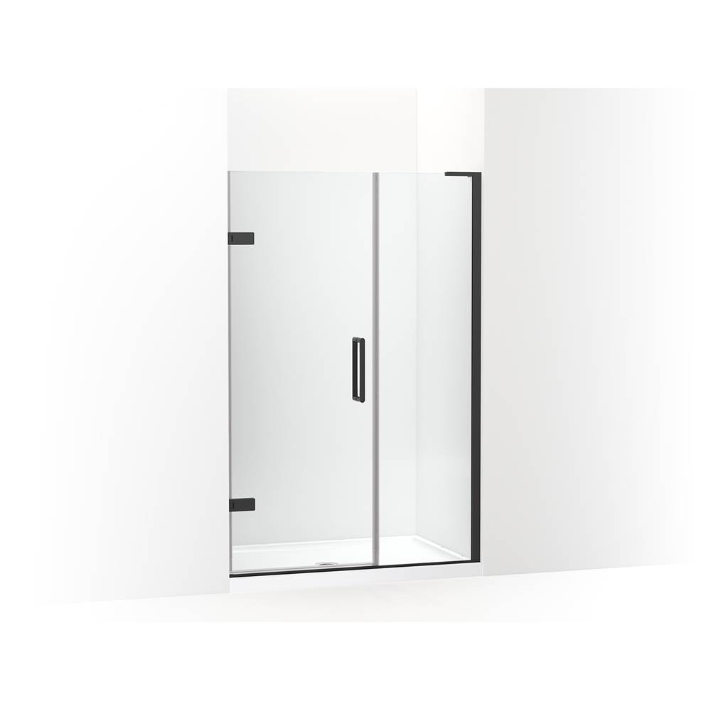 Kohler Composed 46–46-3/4-in W X 71-1/2-in H Frameless Pivot Shower Door With 3/8-in Crystal Clear Glass And Back-to-back Vertical Door Pulls