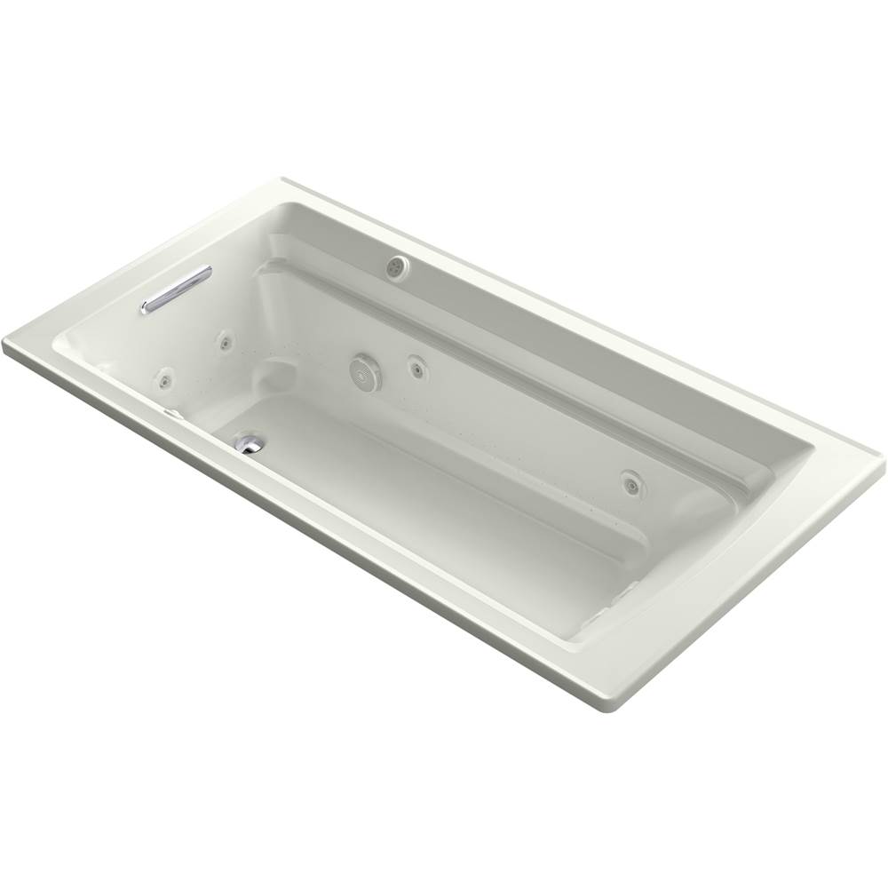 Kohler Archer® 72'' x 36'' drop-in Heated BubbleMassage™ air bath and whirlpool