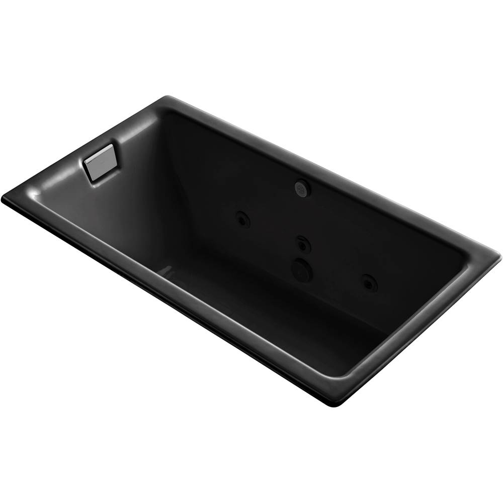 Kohler Tea-for-Two® 60'' x 32'' drop-in/undermount whirlpool bath with end drain