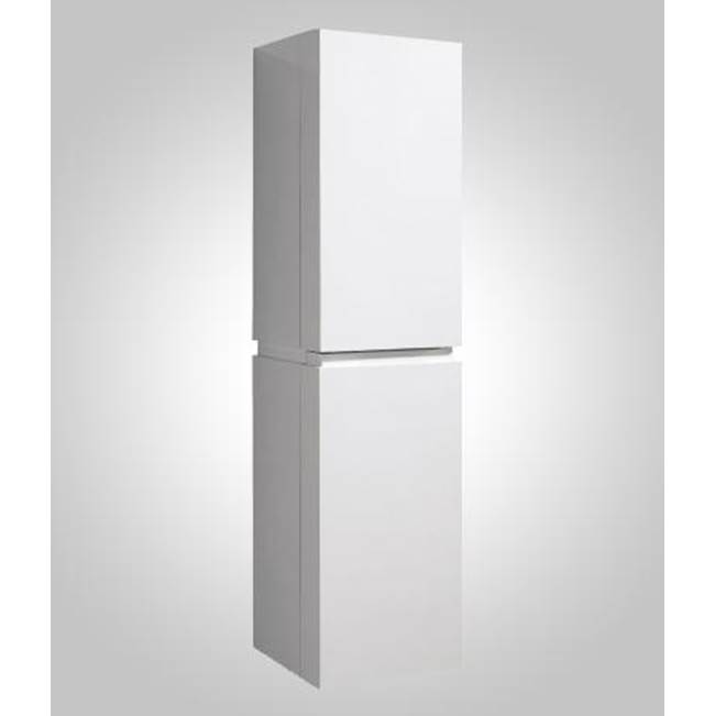 Madeli 16''W Urban Linen Cabinet, Studio Grey. Wall Hung, Left-Hinged. Non-Handed, 15-9/16'' X 15'' X 60-5/8''