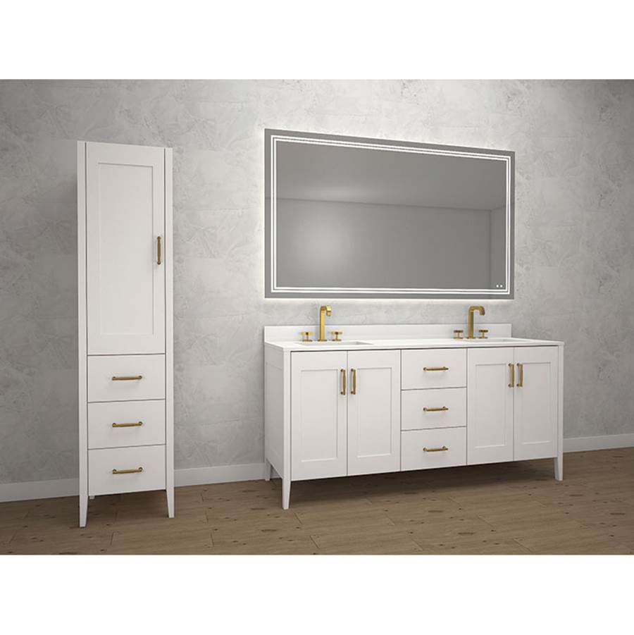Madeli 18''W Encore Linen Cabinet, White. Free Standing, Left-Hinged. Non-Handed, 18'' X 18'' X 76''