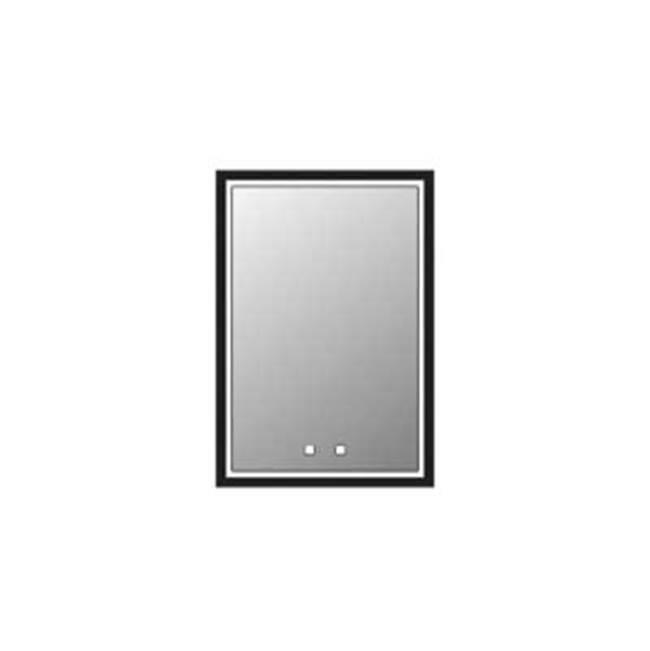 Madeli Illusion Lighted Mirrored Cabinet , 20X36''Right Hinged-Recessed Mount, Pol. Chrome Frame-Lumen Touch+, Dimmer-Defogger-2700/4000 Kelvin
