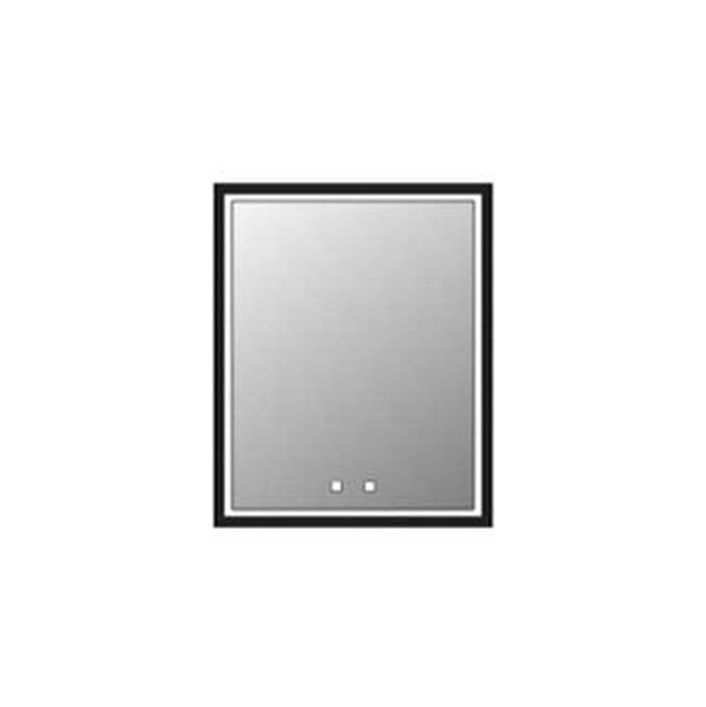 Madeli Illusion Lighted Mirrored Cabinet , 24X36''-Left Hinged-Recessed Mount, Brus. Nickel Frame-Lumen Touch+, Dimmer-Defogger-2700/4000 Kelvin