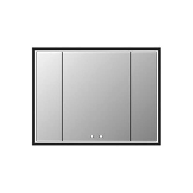 Madeli Illusion Lighted Mirrored Cabinet , 48X36''-12L/24L/12R-Recessed Mount, Brus. Nickel Frame-Lumen Touch+, Dimmer-Defogger-2700/4000 Kelvin