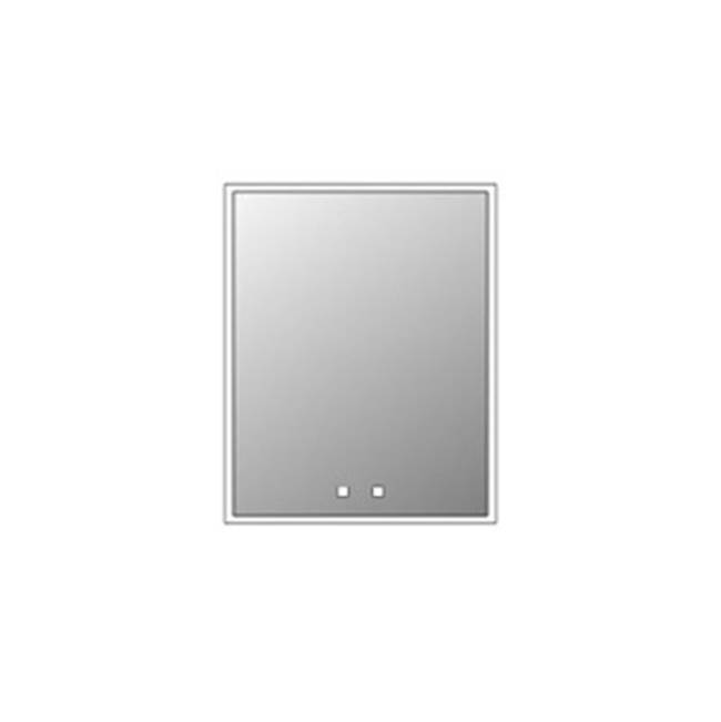Madeli Vanguard Lighted Mirrored Cabinet , 23X35''-Left Hinged-Surface Mount, Matte Black Side Kit - Lumen Touch+, Dimmer-Defogger-2700/4000 Kelvin