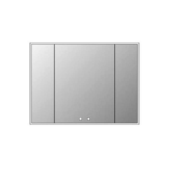 Madeli Vanguard Lighted Mirrored Cabinet , 47X35''-12L/24L/12R-Surface Mount, Mirrored Side Kit - Lumen Touch+, Dimmer-Defogger-2700/4000 Kelvin