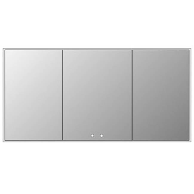 Madeli Vanguard Lighted Mirrored Cabinet , 71X35''-24L/24L/24R-Surface Mount, Mirrored Side Kit - Lumen Touch+, Dimmer-Defogger-2700/4000 Kelvin