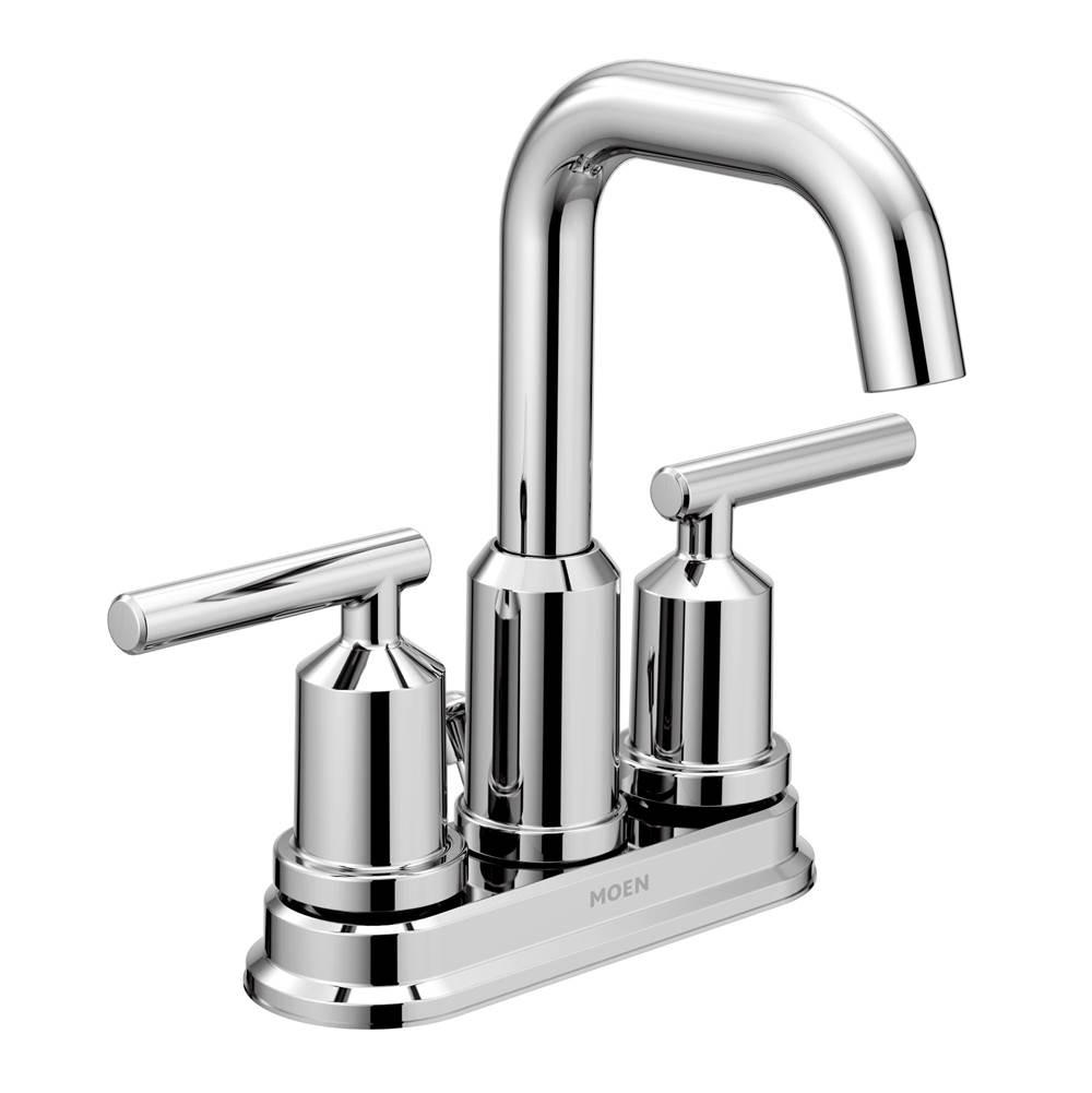 Moen Gibson Two-Handle Centerset High Arc Modern Bathroom Faucet with Drain Assembly, Chrome